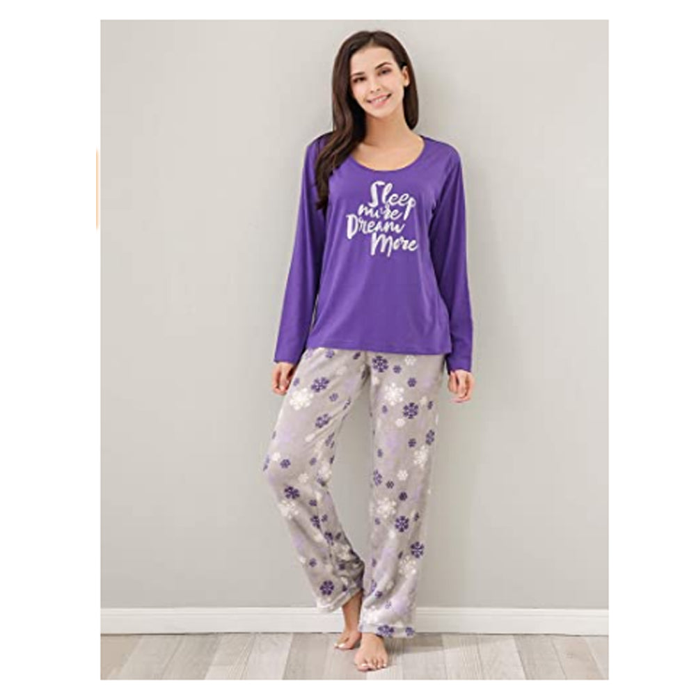 Richie House Women's Pajama Printed Comfy Fleece Long Sleep-Lounge Paj –  Richie House USA