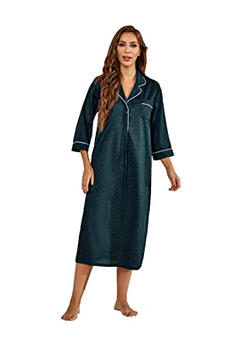 Richie House Women's Nightshirt Cotton Nightgown Sleepwear Pajama Dress RHW4059