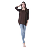RH Women's Long Sleeve Soft Casual Pullover Relaxed-Fit Shirt Tee Tops RHW2767