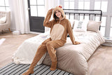 Richie House Women's Jumpsuit Hooded Unisex One Piece Footed PJ' Adult Playsuit RHW2780