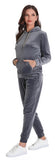 RH Sweatsuit Set Women's Velour Hoodie Sport 2P Tracksuits Outfits S-XL RHW2887