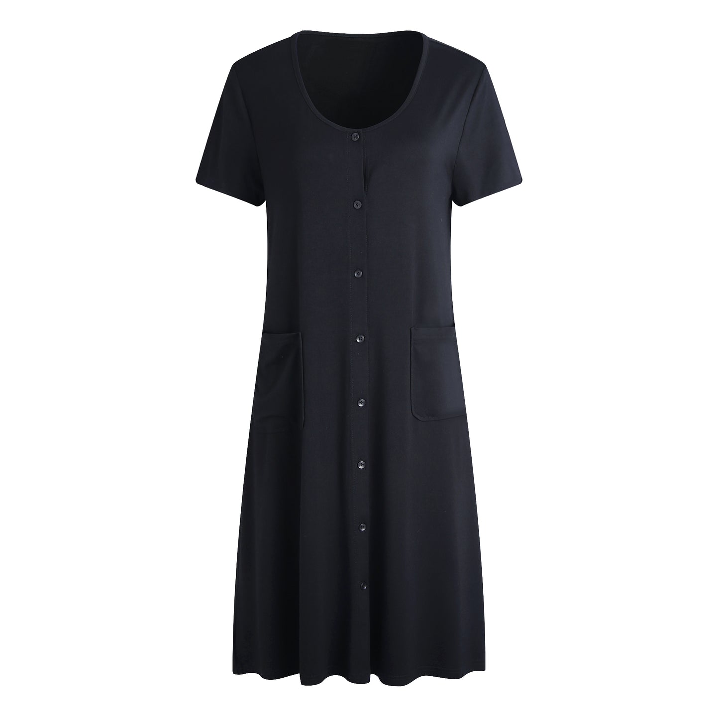 RH Womens Sleepwear Short Nightgown Button Down Pajama Nightshirt Housedress S-XXL RHW2896