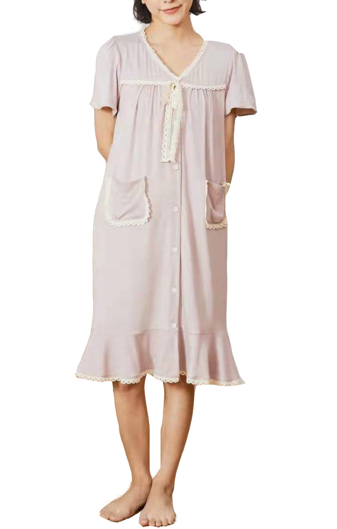 Richie House Ladies Women's Button Down Lace House Dress Duster Shirt – Richie House USA Richie House Ladies Women's Button Down Lace House Dress Duster Shirt – Richie House USA