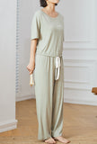 Richie House Women's Solid Comfy Viscose Sleepwear 2P's Top w/ Pants PJ Set Sleep RHW2909