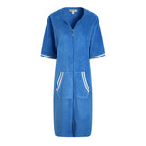 RH Housecoat Women Zipper Front Duster Robe 3/4 Lounger Dress Nightdress RHW4008