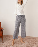 RH Women's Pajamas Sets Long Sleeve with Striped Pants Sleepwear Pj Set RHW4023