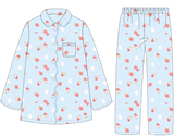 RH Women Pajamas Set Button Down Cotton Sleepwear Long Printed Pj Set RHW4036