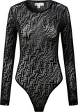Richie House Women's Jumpsuit Knitted Sexy Bodysuit Bodycon Bodysuit Tops RHW4066-