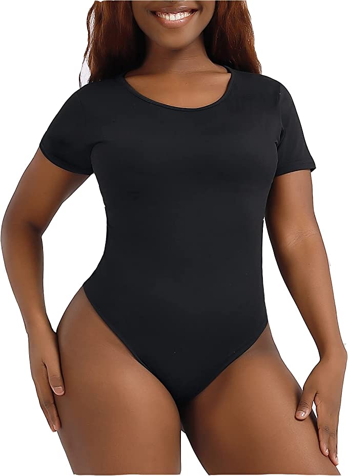 Richie House Women's Jumpsuit Knitted Sexy Bodysuit Bodycon Bodysuit Tops RHW4066-