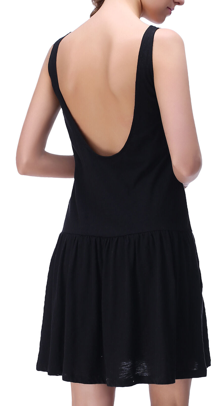 RH Women's Summer Party Beach Tank Backless Sundress Beach Short Top RH2030