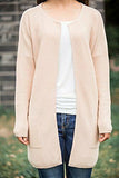 RH Women's Cardigan Open Front Cotton Sweater Long Outwear Coat w/ Pocket RH2046