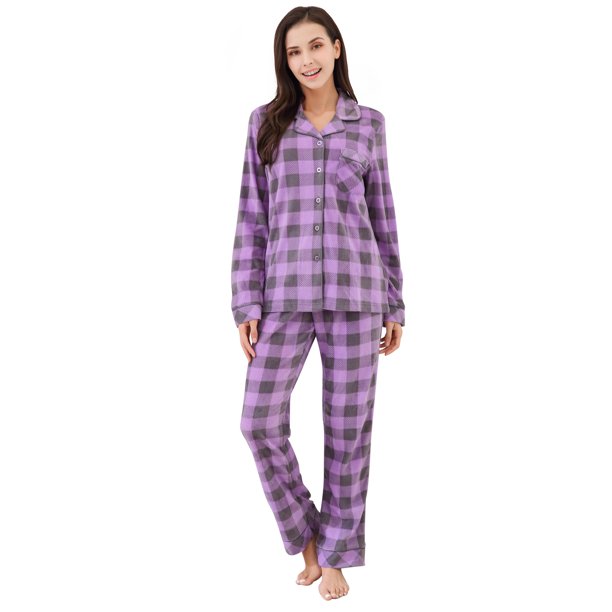 Printed Flannel Pajama Set