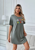Richie House Nightgowns Short Sleeve Sleepshirts Nightshirt Lounge Dress Sleepwear RHW4069