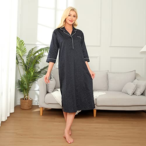 Richie House Women's Nightshirt Cotton Nightgown Sleepwear Pajama Dress RHW4059