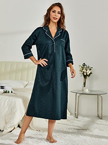 Richie House Women's Nightshirt Cotton Nightgown Sleepwear Pajama Dress RHW4059