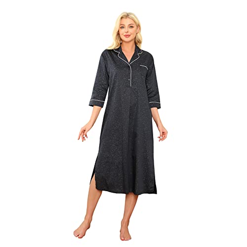 Richie House Women's Nightshirt Cotton Nightgown Sleepwear Pajama Dress RHW4059