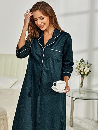 Richie House Women's Nightshirt Cotton Nightgown Sleepwear Pajama Dress RHW4059