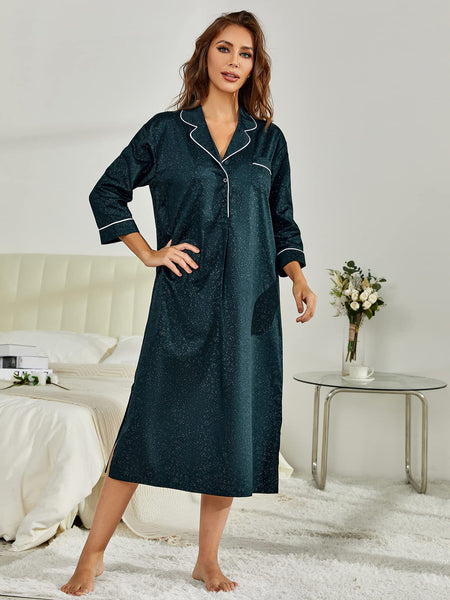 Richie House Women's Nightshirt Cotton Nightgown Sleepwear Pajama Dress RHW4059