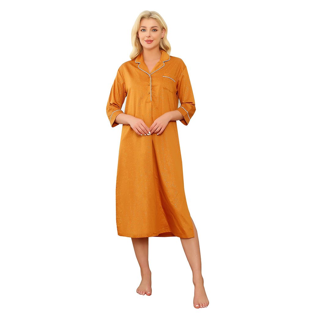 Richie House Women's Nightshirt Cotton Nightgown Sleepwear Pajama Dress RHW4059