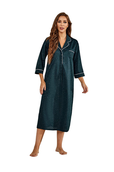 Richie House Women's Nightshirt Cotton Nightgown Sleepwear Pajama Dress RHW4059
