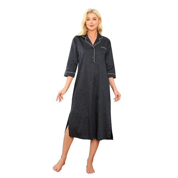Richie House Women's Nightshirt Cotton Nightgown Sleepwear Pajama Dress RHW4059
