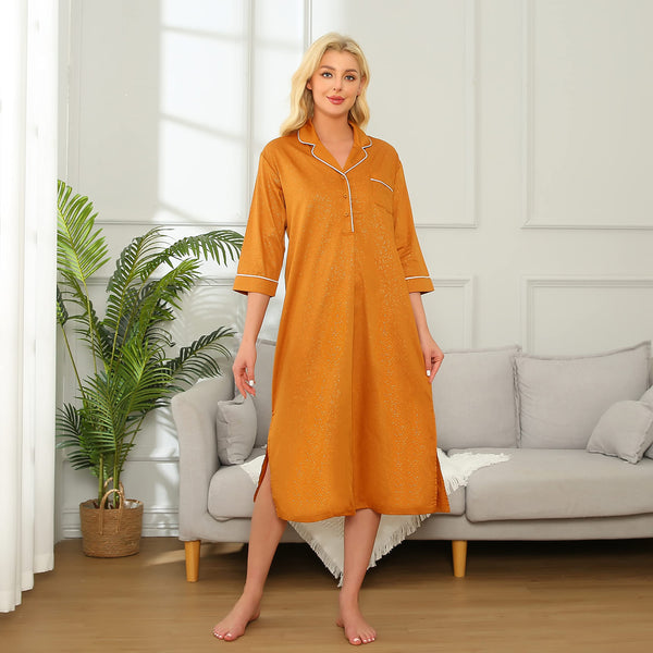Richie House Women's Nightshirt Cotton Nightgown Sleepwear Pajama Dress RHW4059