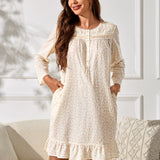 Richie House RH Nightgown Women's Long Sleeve Sleepwear Full Length Nightshirt Cotton Sleep Gowns RHW4058