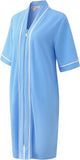 Richie House Women's Button Front Duster Zip up Bathrobes Short Nightgown with Pockets, S-3XL RHW4093