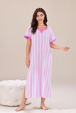 Richie House Women's Full Length Short Sleeve Soft Cotton Nightgown Housedress Sleepdress RHW4102