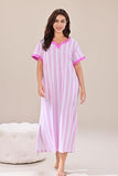 Richie House Women's Full Length Short Sleeve Soft Cotton Nightgown Housedress Sleepdress RHW4102