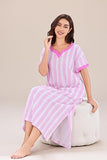 Richie House Women's Full Length Short Sleeve Soft Cotton Nightgown Housedress Sleepdress RHW4102