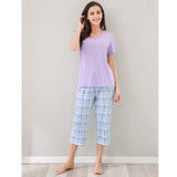Richie House Ladies Cropped Pyjama Set CottonBlend Soft Women Loungewear RHW2865