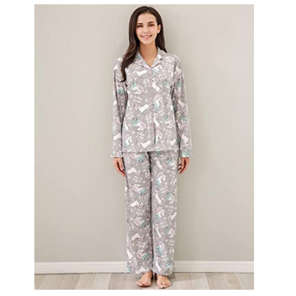 Richie House Women's Printed Flannel Two-Piece Set Pajama Size S-XL RHW2843