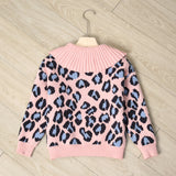 RH Kids Girls Winter Pullover Knitted Sweater Lapel Collar Thick Warm Coat 3-9Y RHK3002