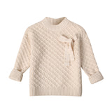 RH Kids Girls Turtle Neck Sweater Pullover Knit Ribbon Coat Winter Outfit 3-9Y RHK3003