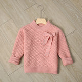 RH Kids Girls Turtle Neck Sweater Pullover Knit Ribbon Coat Winter Outfit 3-9Y RHK3003