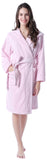 Richie House Women's Soft and Warm Pink Fleece Bathrobe with Cap RHW2764