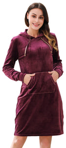 Richie House Sweatshirt Casual Pullover Womens Long Sleeve Hoodie Velour Dress RHW2885