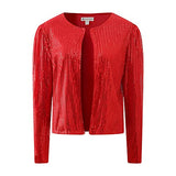Richie House Women's Sequin Jacket Blazer Casual Sparkly Cardigan Coat S-XXL RHW4063