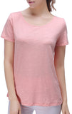 RH Women's Solid Short Sleeve Cotton Bamboo Blouse Casual Tee Top T-Shirt RH2028