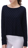 RH Women's Warm Lightweight Polka Long Sleeve Pullover Sweater Top Out RH2065