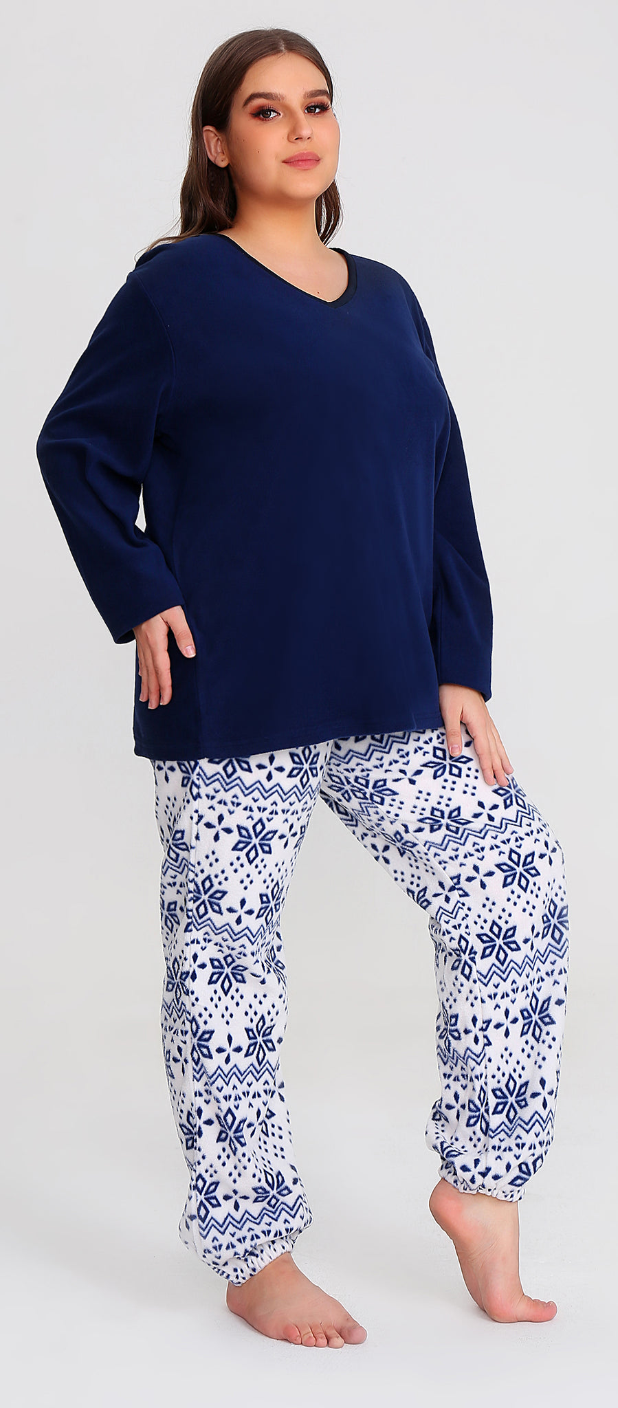 RH Plus Size Pajamas Pants Long Set Plush Women Sleepwear PJS XL 2X 3X –  Richie House USA