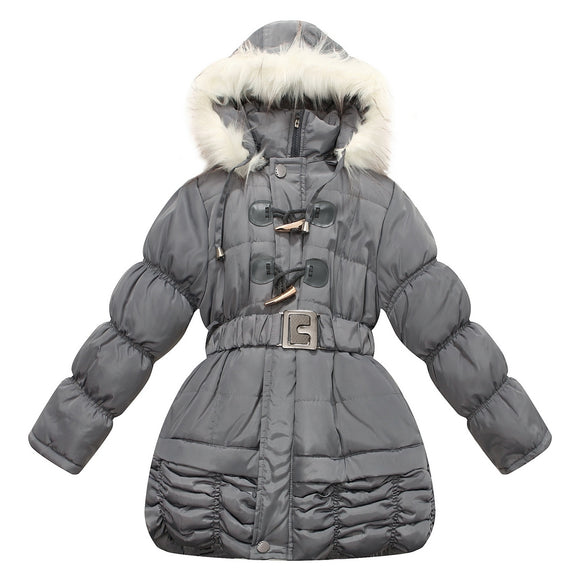 RH Puffer Winter Jacket Kids Girls Long Slim Hooded Warm Coat Ski 5-10T RH1118