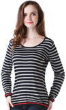 RH Women's Long Sleeve Striped Sweater Pullover Lightweight Top Outwear RH2052