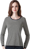 RH Women's Long Sleeve Striped Sweater Pullover Lightweight Top Outwear RH2056