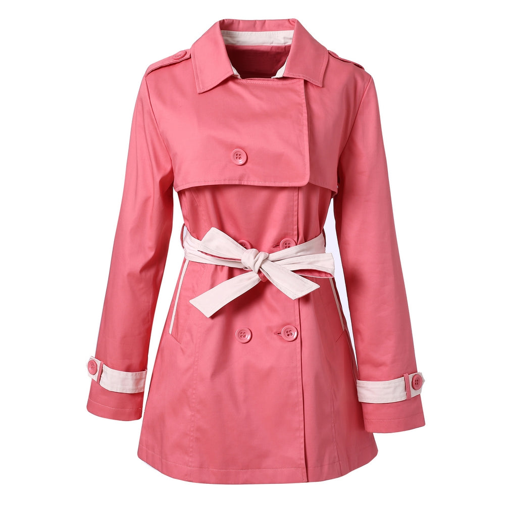 Richie House Kids Girls Classy 100% Cotton Long Trench Coat