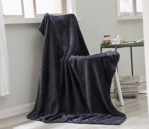 Richie House Fleece Dual Layer Throw Blankets Couch, Sofa,Winter RHB2854-50-60 & 60-80
