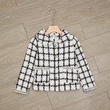 RH Girls Plaid Skirt 2P Set Long Sleeve Jacket Coat Party Dress Skirt Fall Outfit 3-10T RHK3008