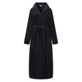 RH Men Belted Bathrobe Long Soft Fleece Collared Hooded Robe Spa Sleep RHM2760