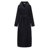 RH Men Belted Bathrobe Long Soft Fleece Collared Hooded Robe Spa Sleep RHM2760